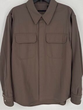 Helmut Lang Men's Brown Utility Shirt Jacket
